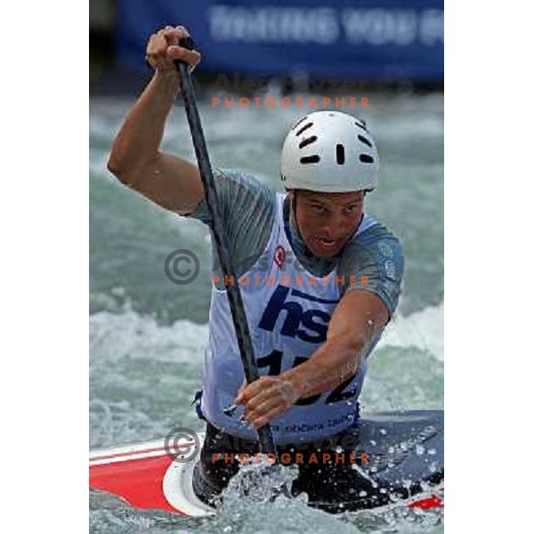 Matija Marinic (CRO) at Final of ICF Kayak-Canoe Slalom World Cup race in Tacen, Slovenia 29.6.2008. Photo by Ales Fevzer 