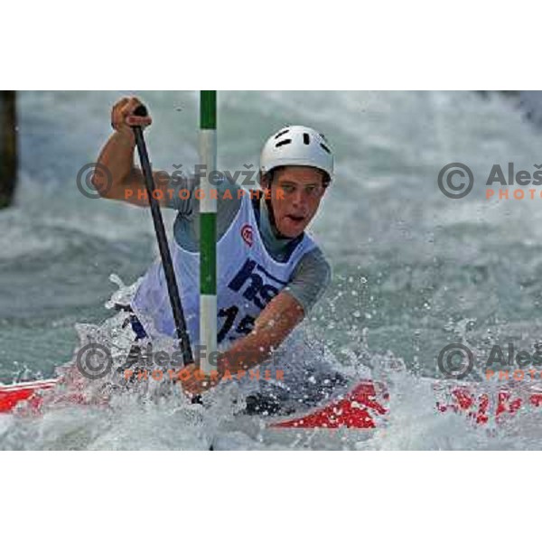 Matija Marinic (CRO) at Final of ICF Kayak-Canoe Slalom World Cup race in Tacen, Slovenia 29.6.2008. Photo by Ales Fevzer 