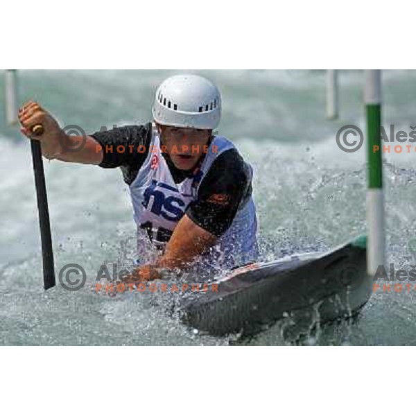 Peter Drexl (AUT) at Final of ICF Kayak-Canoe Slalom World Cup race in Tacen, Slovenia 29.6.2008. Photo by Ales Fevzer 