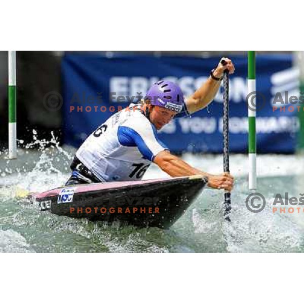 Jost Zakrajsek (SLO) at Final of ICF Kayak-Canoe Slalom World Cup race in Tacen, Slovenia 29.6.2008. Photo by Ales Fevzer 