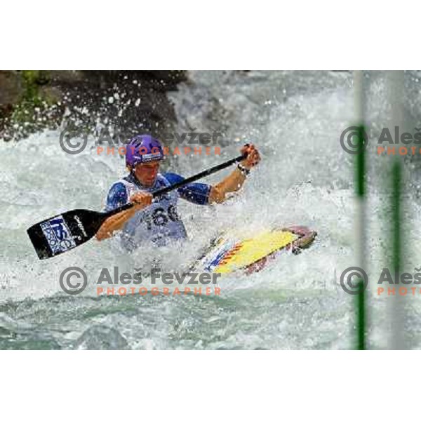 Jost Zakrajsek (SLO) at Final of ICF Kayak-Canoe Slalom World Cup race in Tacen, Slovenia 29.6.2008. Photo by Ales Fevzer 