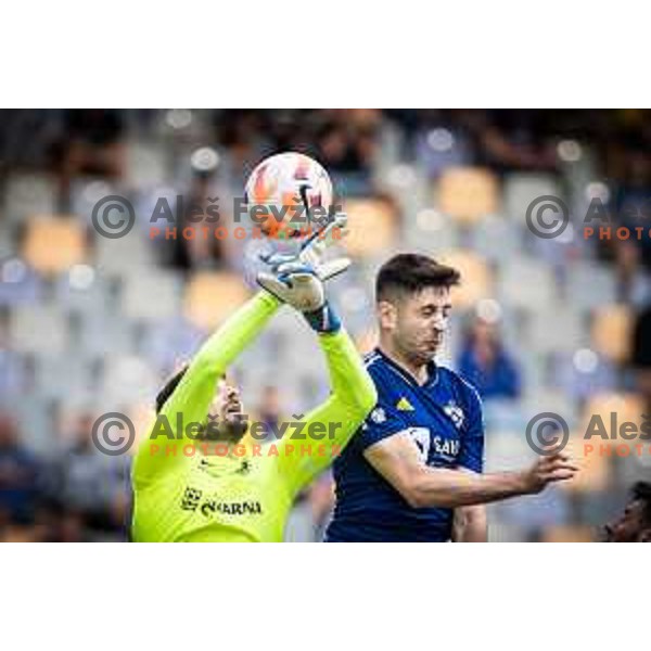 Matjaz Rozman vs Marko Bozic in action during Prva liga Telemach football match between Maribor and Celje in Ljudski vrt, Maribor, Slovenia on August 21, 2022. Photo: Jure Banfi