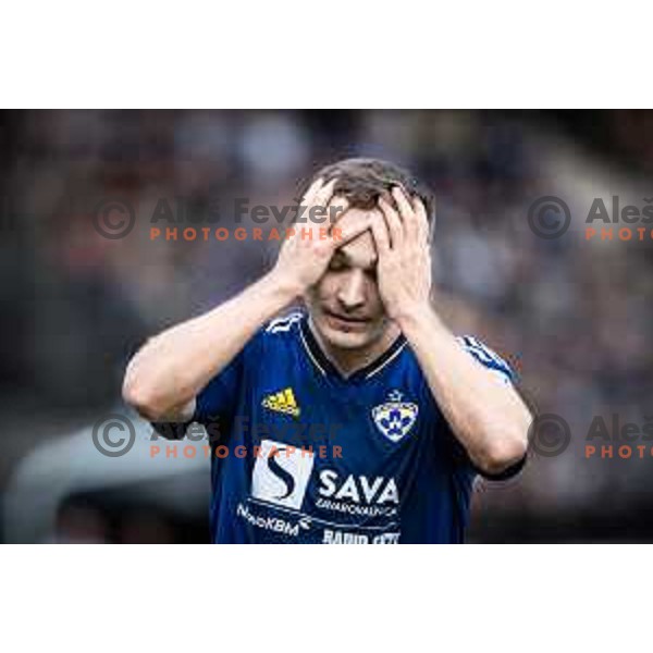 Ivan Brnic in action during Prva liga Telemach football match between Maribor and Celje in Ljudski vrt, Maribor, Slovenia on August 21, 2022. Photo: Jure Banfi