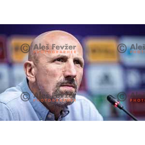 Damir Krznar, head coach of Maribor at the press conference during Prva liga Telemach football match between Maribor and Celje in Ljudski vrt, Maribor, Slovenia on August 21, 2022. Photo: Jure Banfi