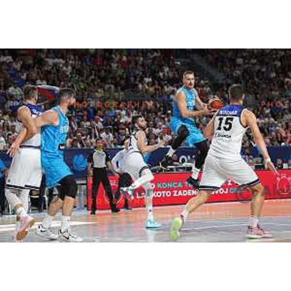 Zoran Dragic in action during World Cup 2023 Qualifiers basketball match between Slovenia and Estonia in Arena Zlatorog, Celje, Slovenia on August 25, 2022