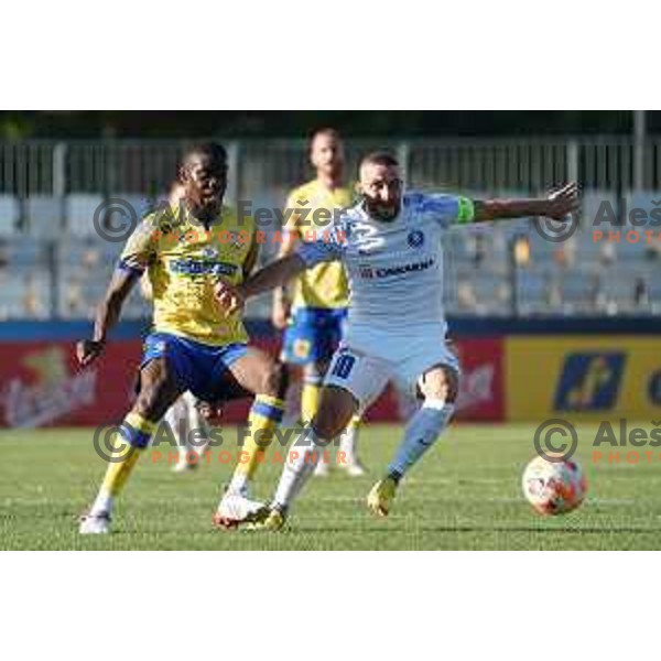 in action during Prva Liga Telemach 2022-2023 football match between Koper and Celje at Bonifika Arena in Koper, Slovenia on September 2, 2022