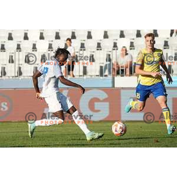 in action during Prva Liga Telemach 2022-2023 football match between Koper and Celje at Bonifika Arena in Koper, Slovenia on September 2, 2022