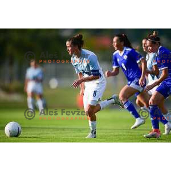 Mateja Zver of Slovenia in action during Women\'s World Cup 2023 Qualifiers between Slovenia and Kazaksthan in Kranj, Slovenia on September 2, 2022