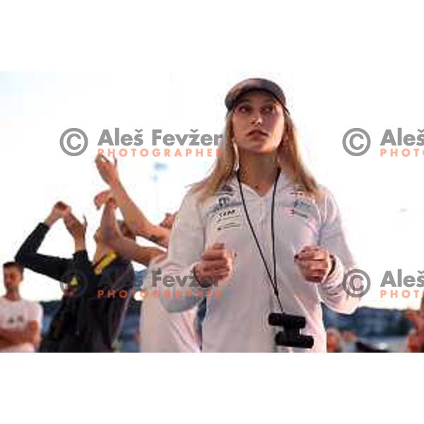Janja Garnbret at IFSC-Climbing World Cup lead in Koper, Slovenia on. September 2, 2022