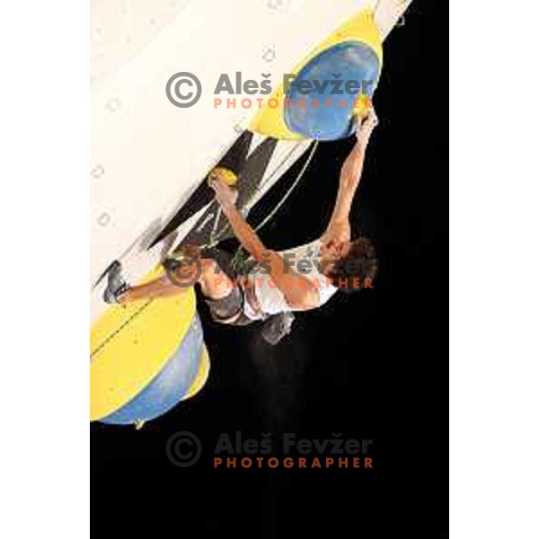 Martin Bergant (SLO) competes in IFSC-Climbing World Cup lead in Koper, Slovenia on September 2, 2022