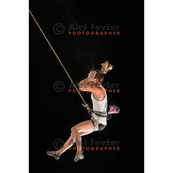 Vita Lukan (SLO) competes in IFSC-Climbing World Cup lead in Koper, Slovenia on September 2, 2022