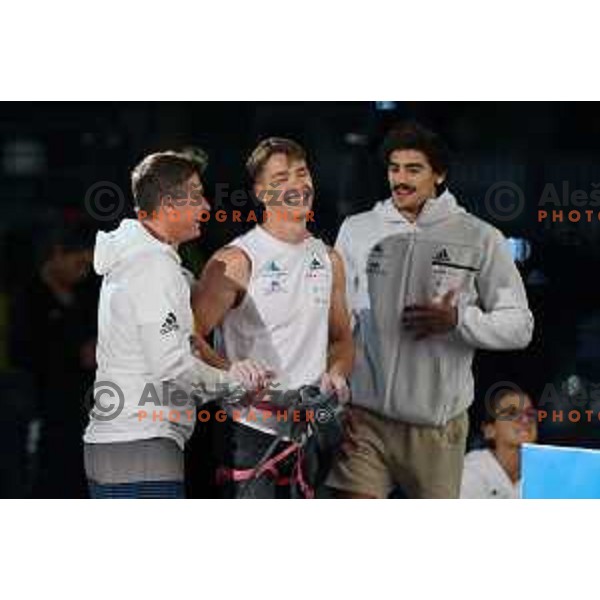 Luka Potocar (SLO) competes in IFSC-Climbing World Cup lead in Koper, Slovenia on September 2, 2022