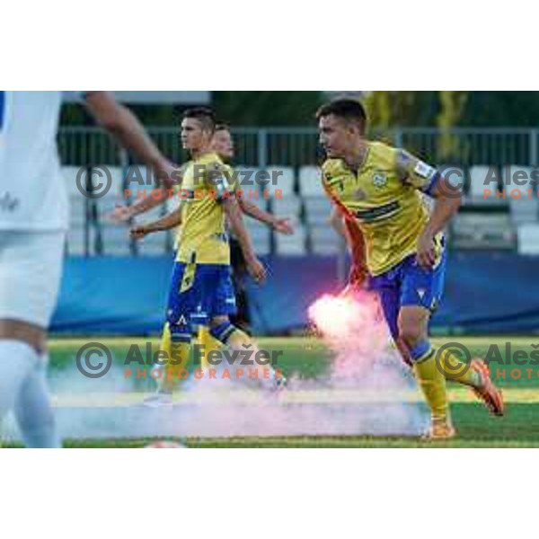 in action during Prva Liga Telemach 2022-2023 football match between Koper and Celje at Bonifika Arena in Koper, Slovenia on September 2, 2022