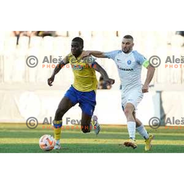 in action during Prva Liga Telemach 2022-2023 football match between Koper and Celje at Bonifika Arena in Koper, Slovenia on September 2, 2022