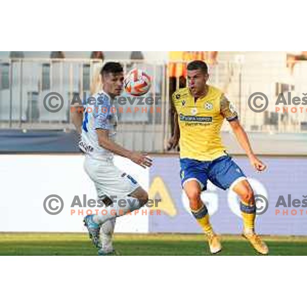 in action during Prva Liga Telemach 2022-2023 football match between Koper and Celje at Bonifika Arena in Koper, Slovenia on September 2, 2022
