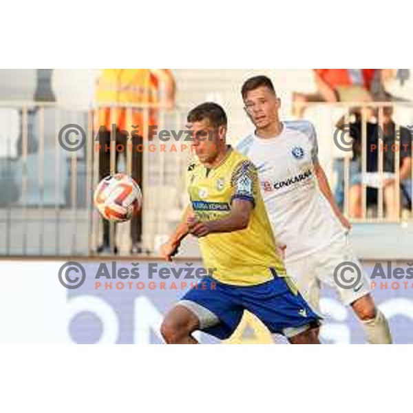 in action during Prva Liga Telemach 2022-2023 football match between Koper and Celje at Bonifika Arena in Koper, Slovenia on September 2, 2022