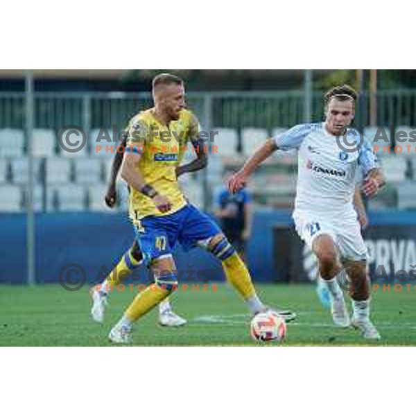in action during Prva Liga Telemach 2022-2023 football match between Koper and Celje at Bonifika Arena in Koper, Slovenia on September 2, 2022