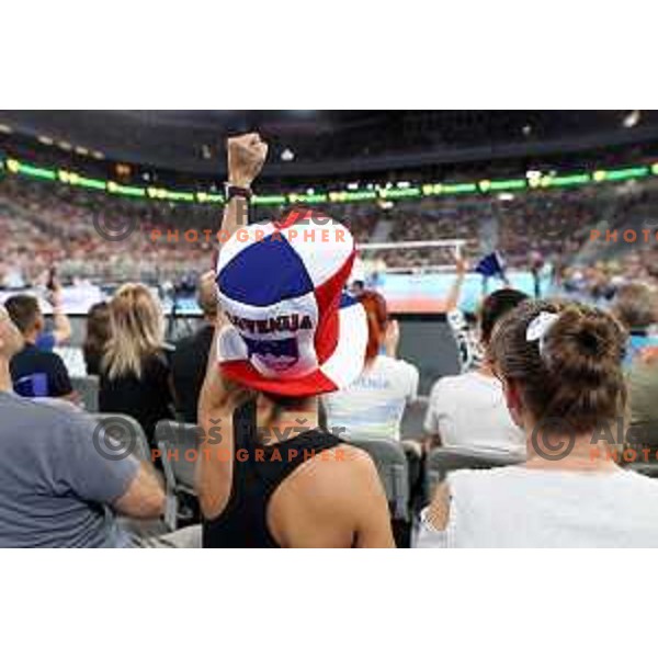 action during eight-final of FIVB Volleyball Men\'s World Championship 2022 between Slovenia and Germany in Arena Stozice, Ljubljana, Slovenia on September 3, 2022