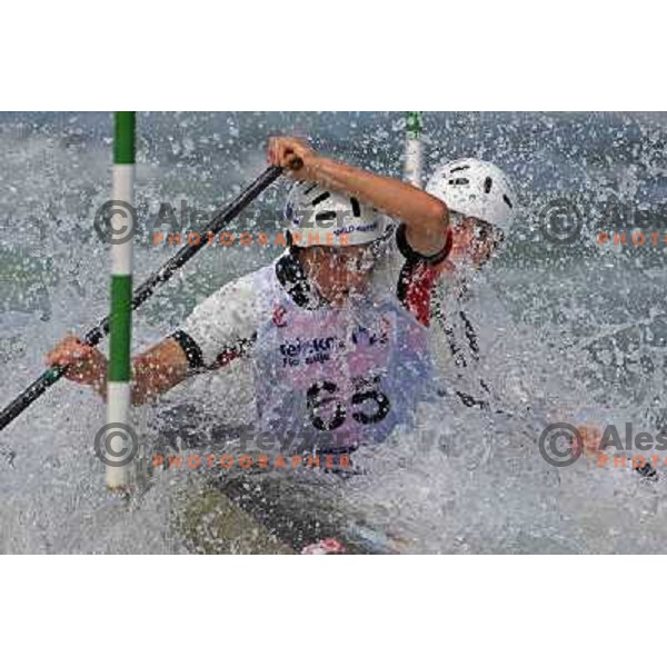 Dobrowolski-Weglarz (POL) at qualification run at ICF Kayak&Canoe Slalom World Cup in Tacen, Ljubljana, Slovenia 28.6.2008. Photo by Ales Fevzer 