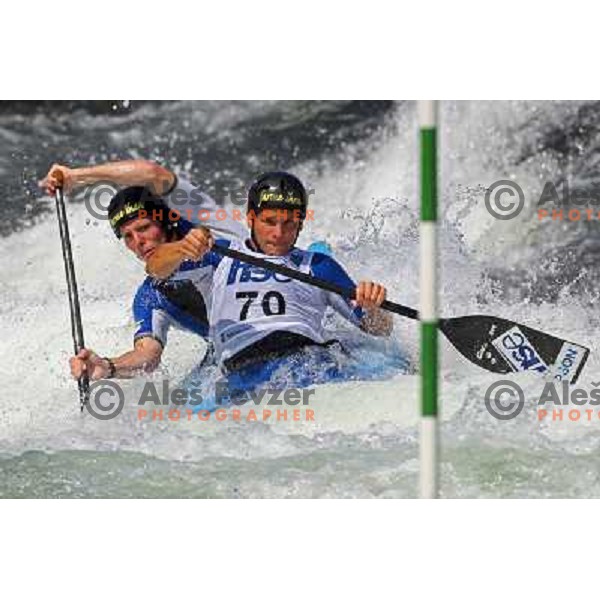 Visnar- Jarc (SLO) at qualification run at ICF Kayak&Canoe Slalom World Cup in Tacen, Ljubljana, Slovenia 28.6.2008. Photo by Ales Fevzer 