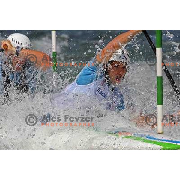 Bozic- Taljat (SLO) at qualification run at ICF Kayak&Canoe Slalom World Cup in Tacen, Ljubljana, Slovenia 28.6.2008. Photo by Ales Fevzer 