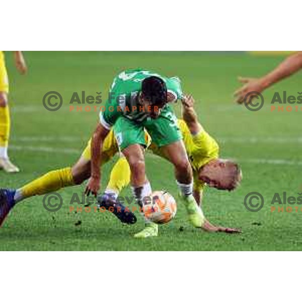 Agustin Doffo and Benjamin Markus during Prva Liga Telemach 2022-2023 football match between Olimpija and Domzale in SRC Stozice, Ljubljana, Slovenia on September 3, 2022