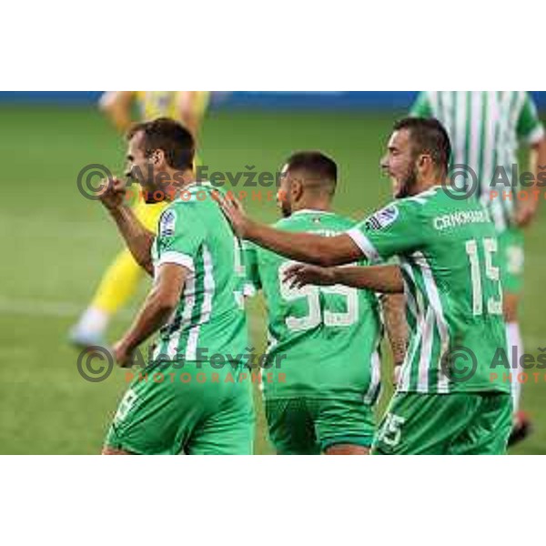 Mustafa Nukic celebrates goal during Prva Liga Telemach 2022-2023 football match between Olimpija and Domzale in SRC Stozice, Ljubljana, Slovenia on September 3, 2022
