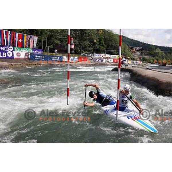 SLO at qualification run at ICF Kayak&Canoe Slalom World Cup in Tacen, Ljubljana, Slovenia 28.6.2008. Photo by Ales Fevzer 