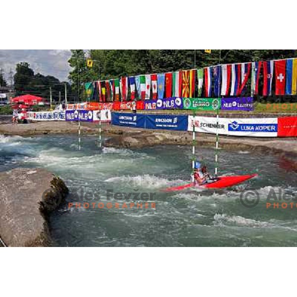 Slalom course at qualification run at ICF Kayak&Canoe Slalom World Cup in Tacen, Ljubljana, Slovenia 28.6.2008. Photo by Ales Fevzer 