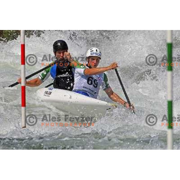 SLO at qualification run at ICF Kayak&Canoe Slalom World Cup in Tacen, Ljubljana, Slovenia 28.6.2008. Photo by Ales Fevzer 