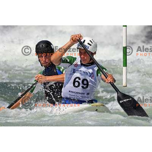 SLO at qualification run at ICF Kayak&Canoe Slalom World Cup in Tacen, Ljubljana, Slovenia 28.6.2008. Photo by Ales Fevzer 