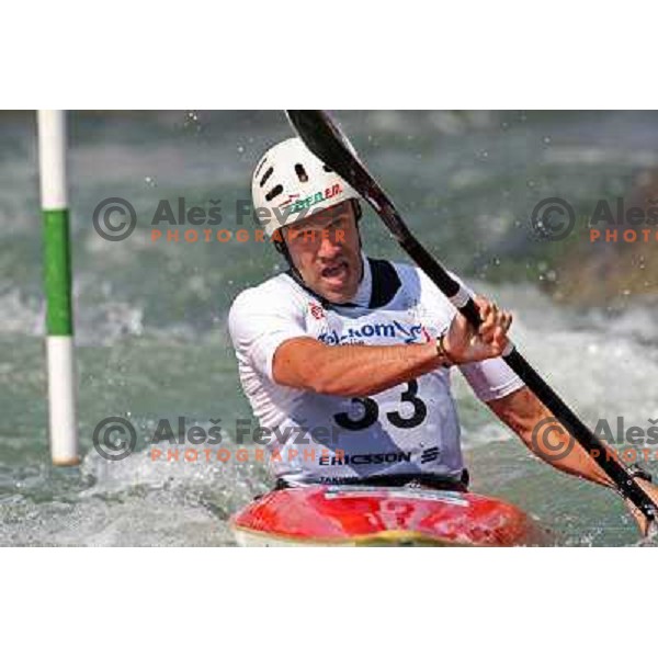 Dinko Mulic (CRO) at qualification run at ICF Kayak&Canoe Slalom World Cup in Tacen, Ljubljana, Slovenia 28.6.2008. Photo by Ales Fevzer 