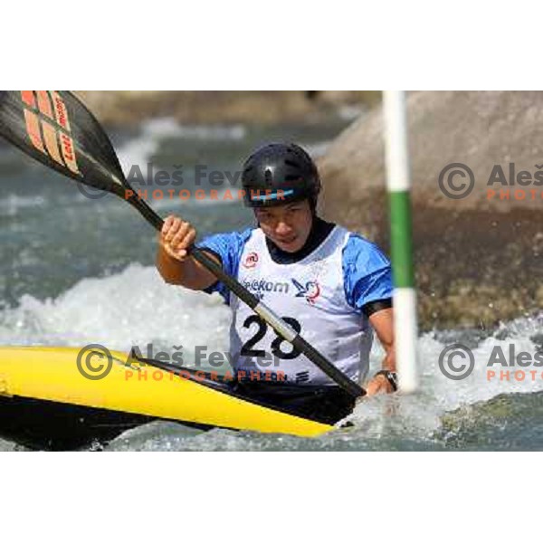 Sasaki from Japan at qualification run at ICF Kayak&Canoe Slalom World Cup in Tacen, Ljubljana, Slovenia 28.6.2008. Photo by Ales Fevzer 