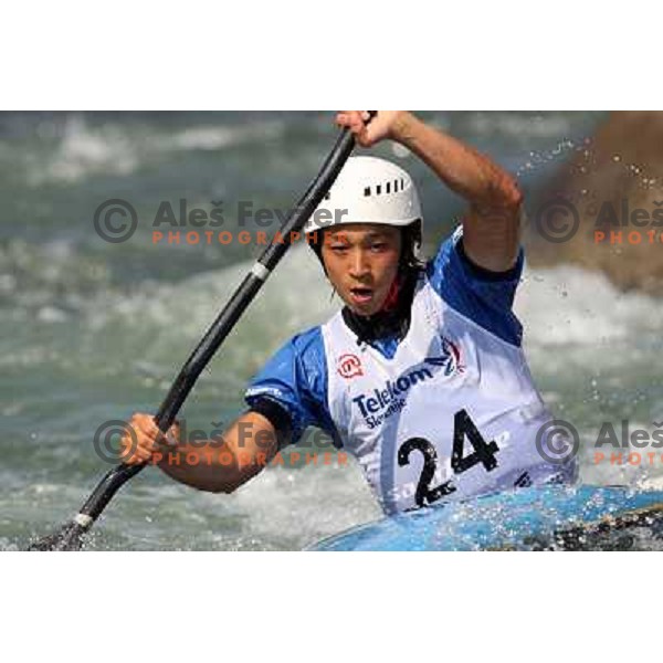 Shuji Yamanaka (Japan) at qualification run at ICF Kayak&Canoe Slalom World Cup in Tacen, Ljubljana, Slovenia 28.6.2008. Photo by Ales Fevzer 