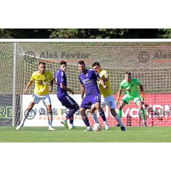 Roko Baturina in action during Prva Liga Telemach 2022-2023 football match between Bravo and Maribor in Ljubljana, Slovenia on September 11, 2022 