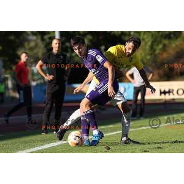 in action during Prva Liga Telemach 2022-2023 football match between Bravo and Maribor in Ljubljana, Slovenia on September 11, 2022