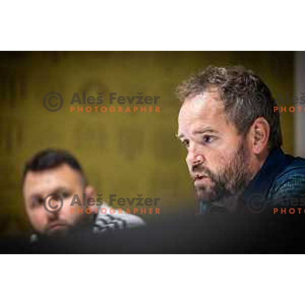 Damir Contala, head coach of Mura at the press conference during Prva liga Telemach football match between Mura and Koper in Fazanerija, Murska Sobota, Slovenia on September 11, 2022. Photo: Jure Banfi