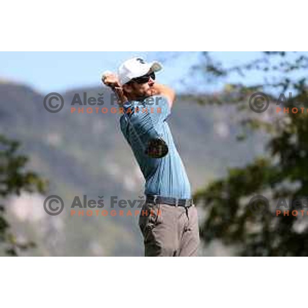 Anze Sonnenwald in action during Final day of Slovenian PGA Championship at King\'s course of Royal Bled golf estate in Slovenia on September 13, 2022