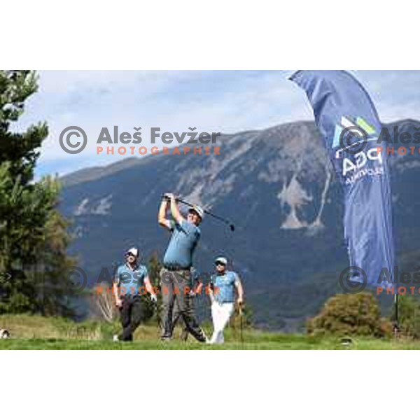 Adam Osmancevic in action during Final day of Slovenian PGA Championship at King\'s course of Royal Bled golf estate in Slovenia on September 13, 2022