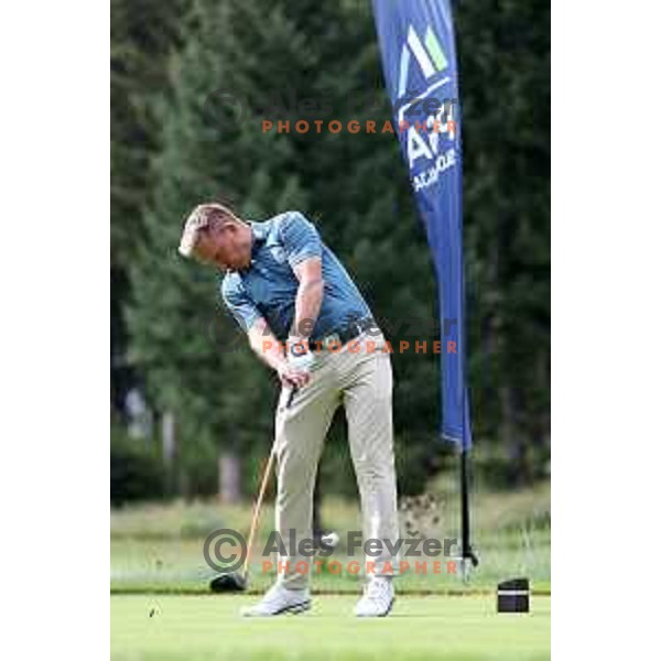 Dani Kraljic in action during Final day of Slovenian PGA Championship at King\'s course of Royal Bled golf estate in Slovenia on September 13, 2022
