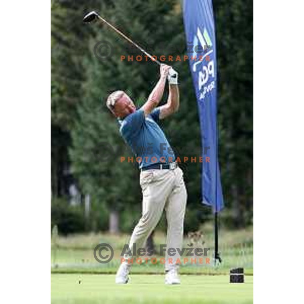 Dani Kraljic in action during Final day of Slovenian PGA Championship at King\'s course of Royal Bled golf estate in Slovenia on September 13, 2022