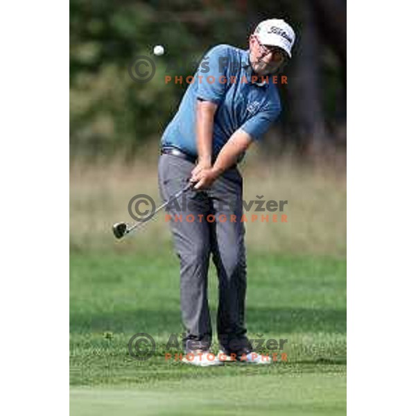 Adam Osmancevic in action during Final day of Slovenian PGA Championship at King\'s course of Royal Bled golf estate in Slovenia on September 13, 2022