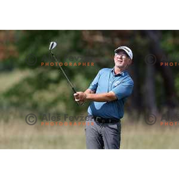 Adam Osmancevic in action during Final day of Slovenian PGA Championship at King\'s course of Royal Bled golf estate in Slovenia on September 13, 2022