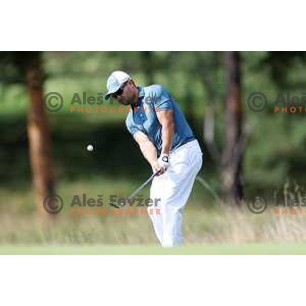 Jure Coh in action during Final day of Slovenian PGA Championship at King\'s course of Royal Bled golf estate in Slovenia on September 13, 2022