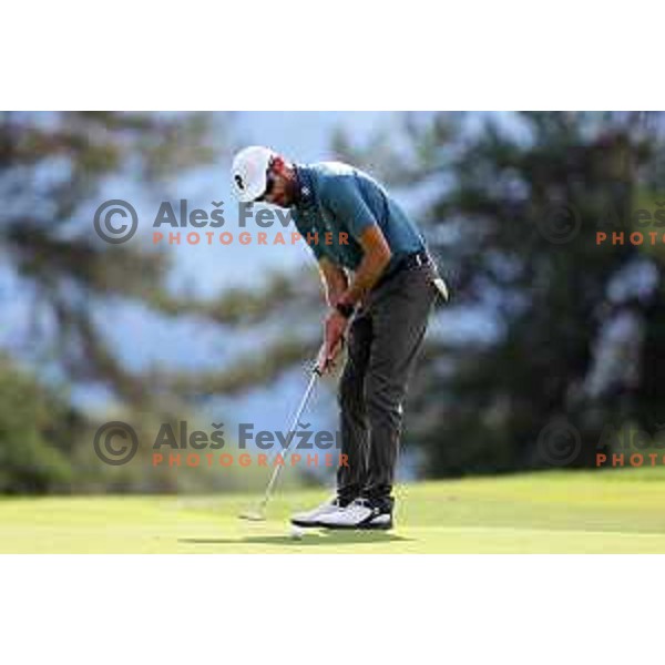 Anze Sonnenwald in action during Final day of Slovenian PGA Championship at King\'s course of Royal Bled golf estate in Slovenia on September 13, 2022