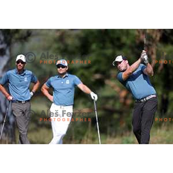 Jaka Vidmar in action during Final day of Slovenian PGA Championship at King\'s course of Royal Bled golf estate in Slovenia on September 13, 2022