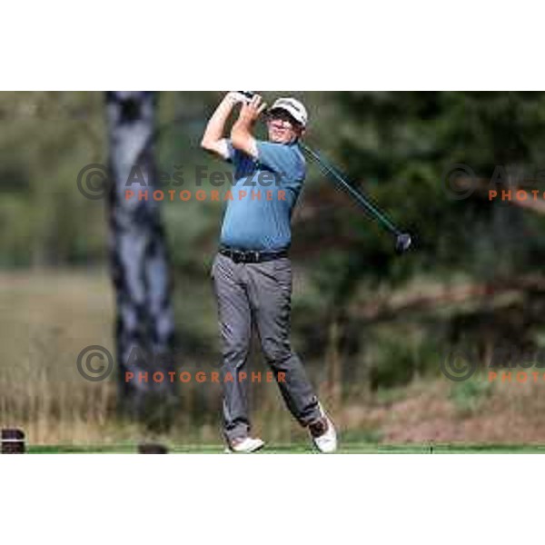 Adam Osmancevic in action during Final day of Slovenian PGA Championship at King\'s course of Royal Bled golf estate in Slovenia on September 13, 2022