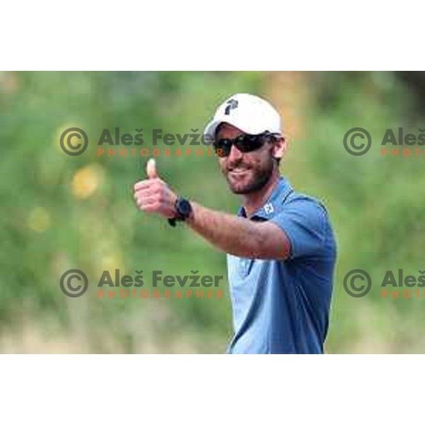 Anze Sonnenwald in action during Final day of Slovenian PGA Championship at King\'s course of Royal Bled golf estate in Slovenia on September 13, 2022