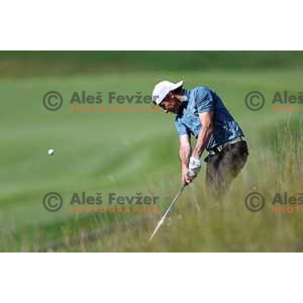 Janez Grilc in action during Final day of Slovenian PGA Championship at King\'s course of Royal Bled golf estate in Slovenia on September 13, 2022