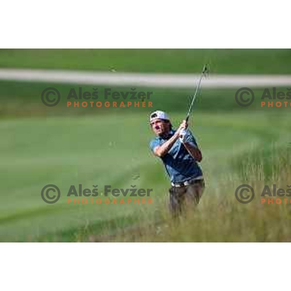 Janez Grilc in action during Final day of Slovenian PGA Championship at King\'s course of Royal Bled golf estate in Slovenia on September 13, 2022